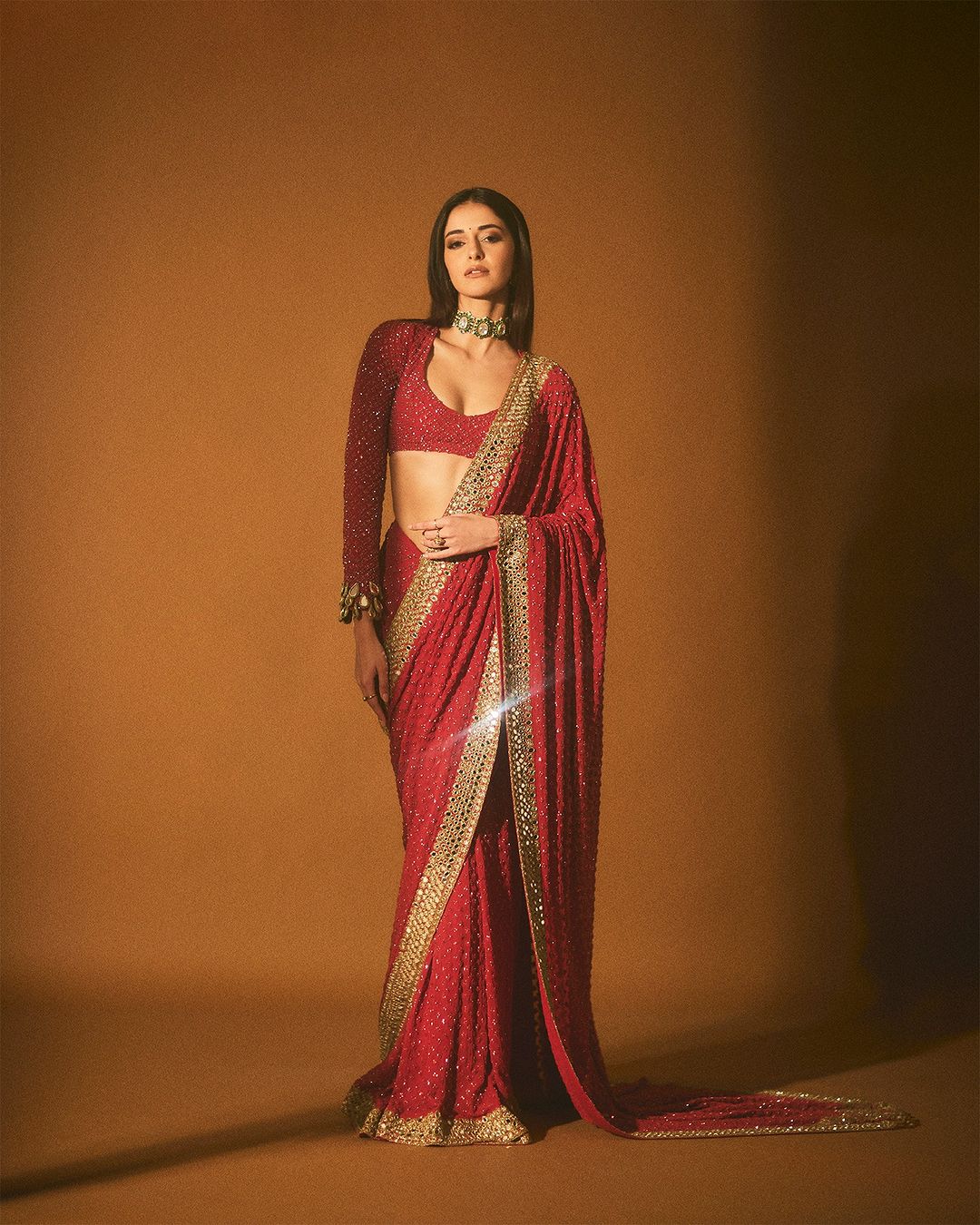 OCCASSION WEAR PREMIUM RED SAREE