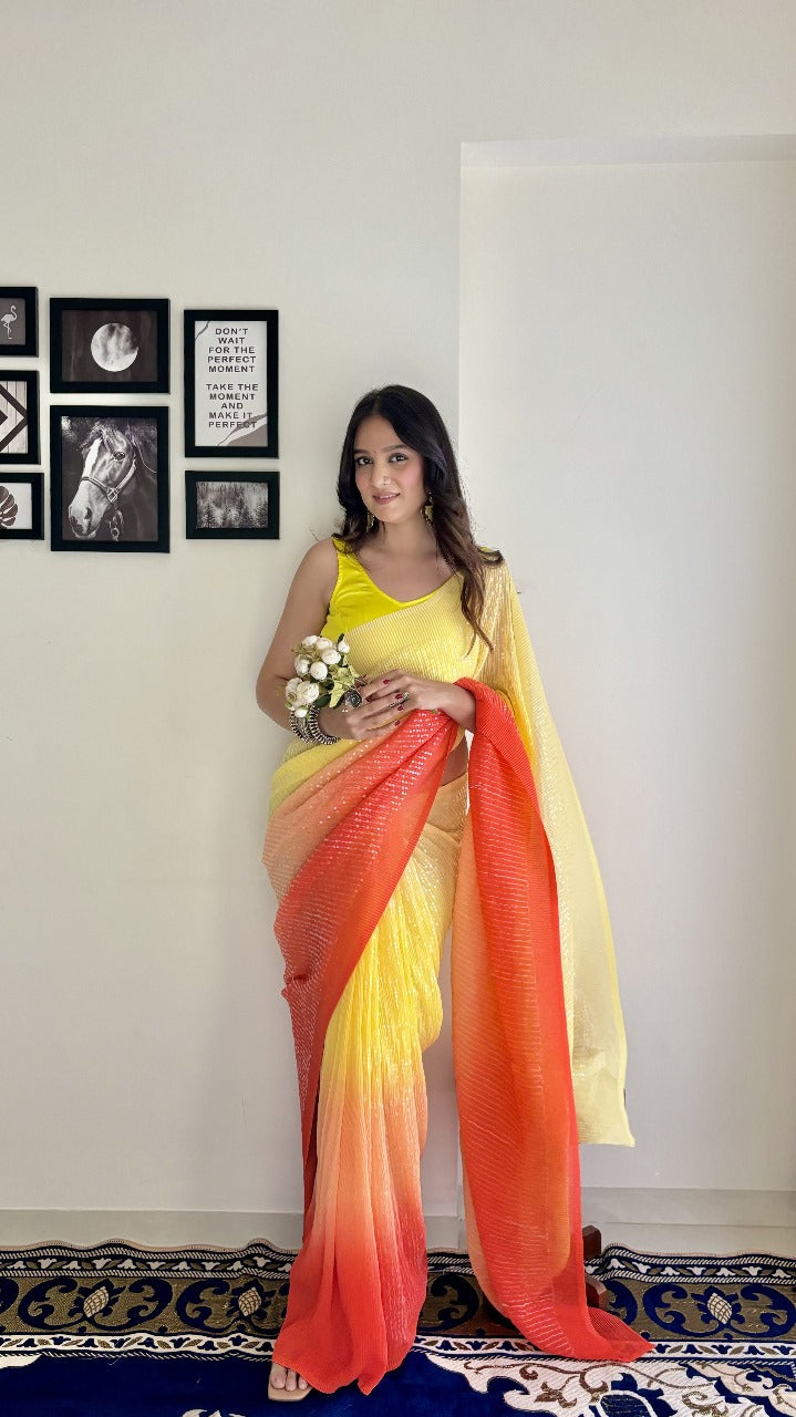 Crush Sequence Bling Saree