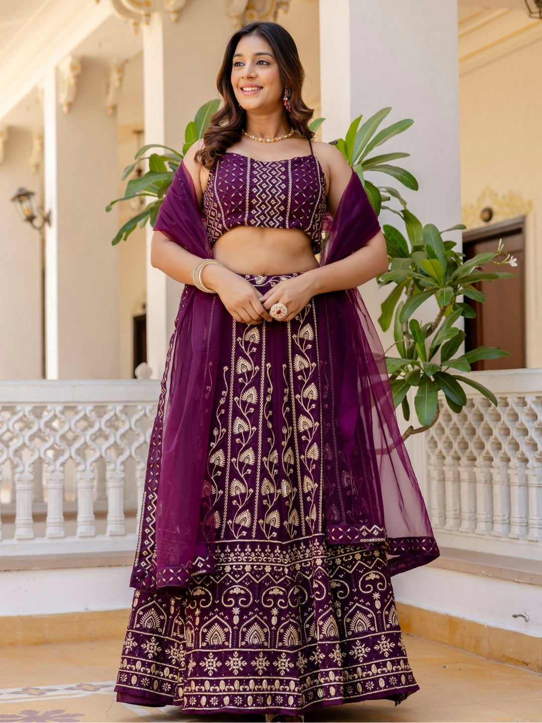 Grace Every Occasion in Elegance Designer Georgette Lehenga Set