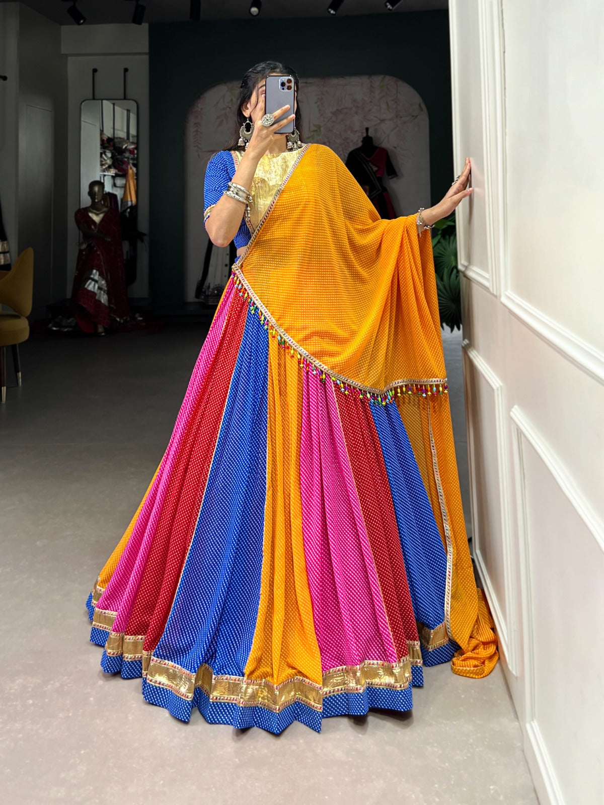 Effortless Charming Colorful Celebration Lehanga
