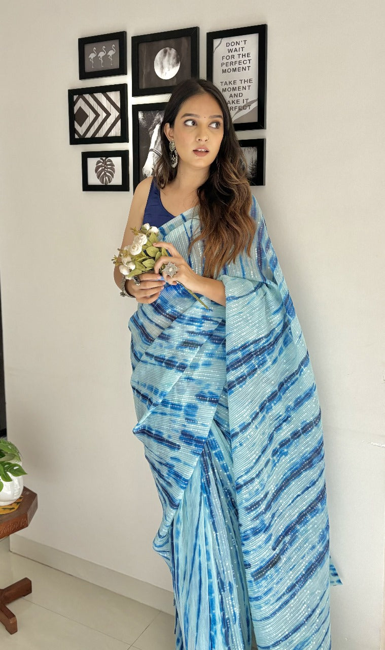 Crush Sequence Bling Saree