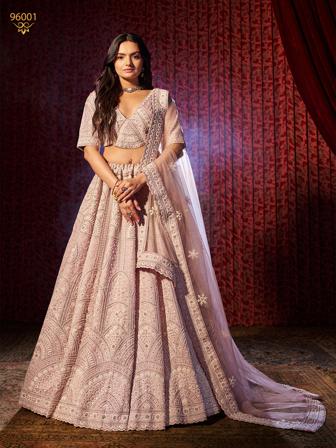 Lilac Superior Silk Premium Lehanga