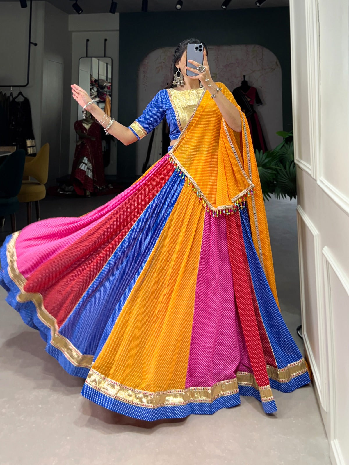 Effortless Charming Colorful Celebration Lehanga