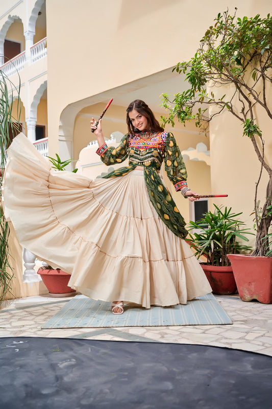 Abundantly Flaired 2026 Exclusive Navratri Special Gamathi Work Lehenga choli