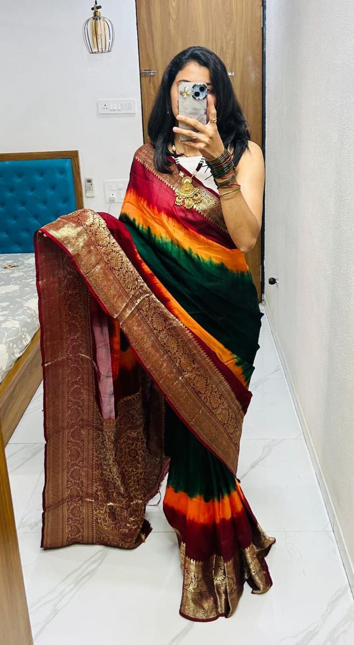 Premium Kanjivaram Style Cotton Silk Stylish Saree