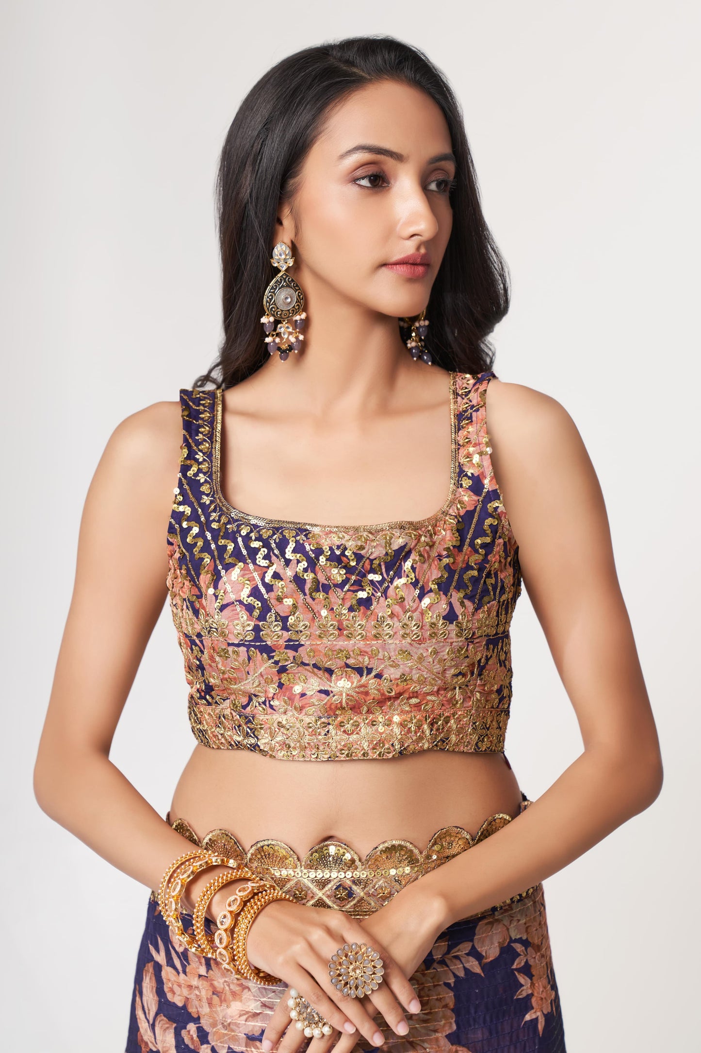 Floral Premium Organza Saree