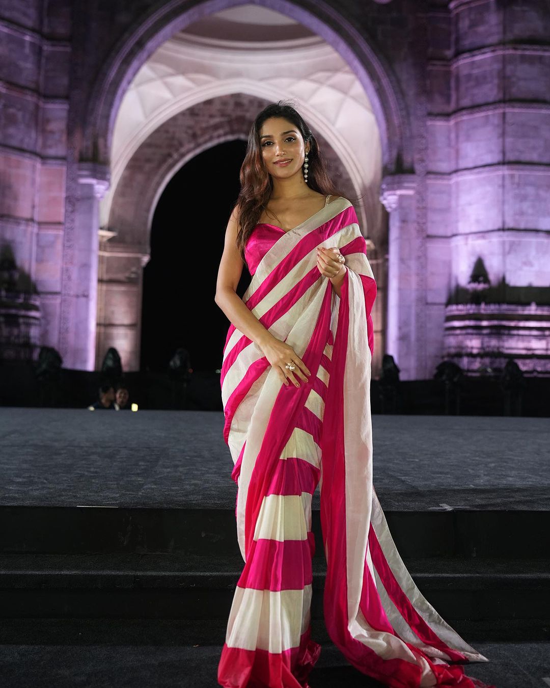 Bollywood Inspired Striped Attractive Saree