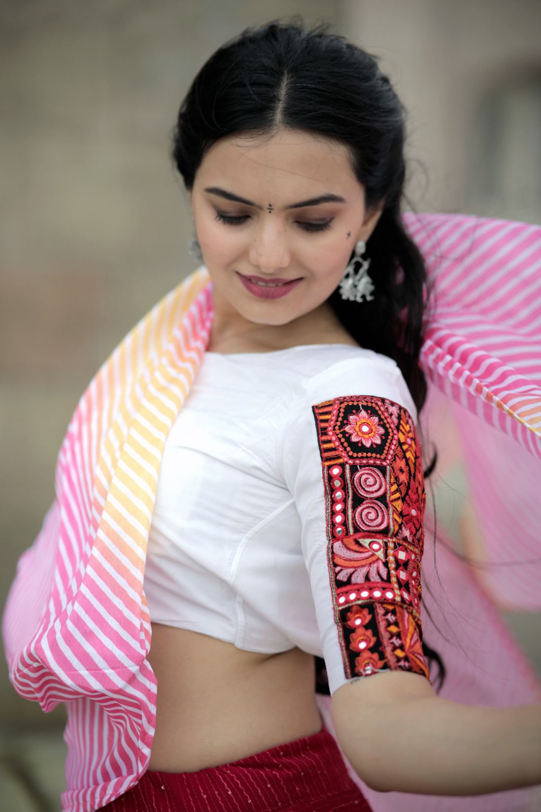 Pink Red Vibe Ready To Wear Lehenga