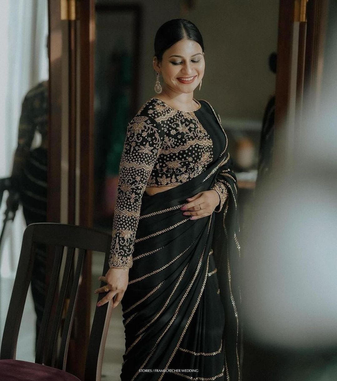 Black Bling Party Saree