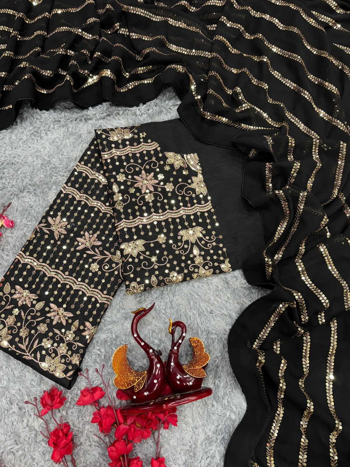 Black Bling Party Saree