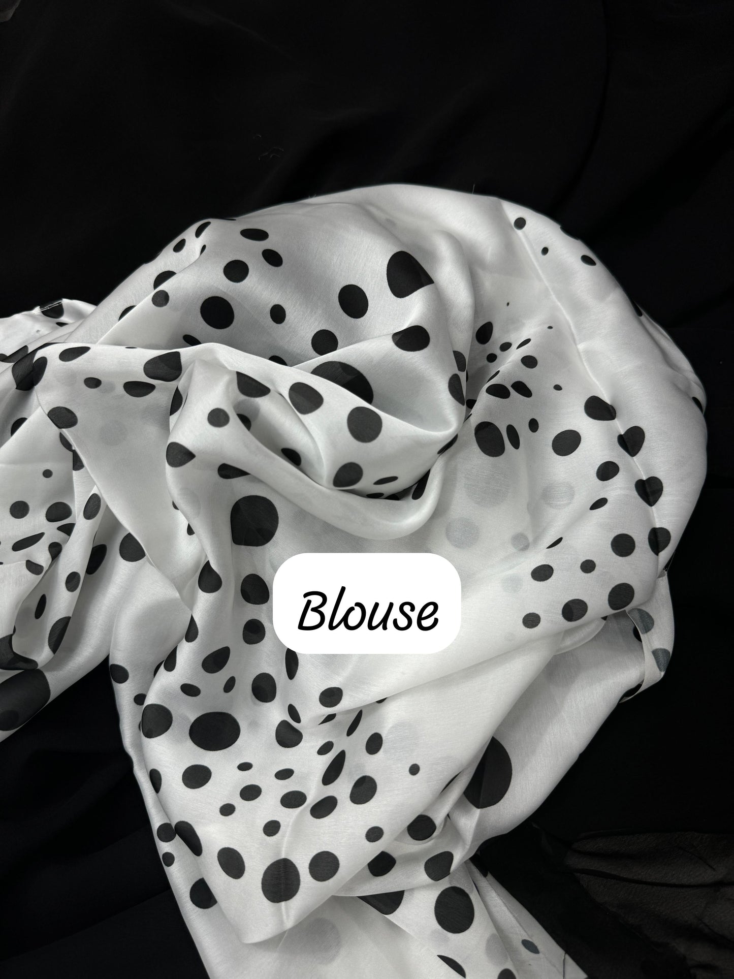 Polka Dots & Black Saree