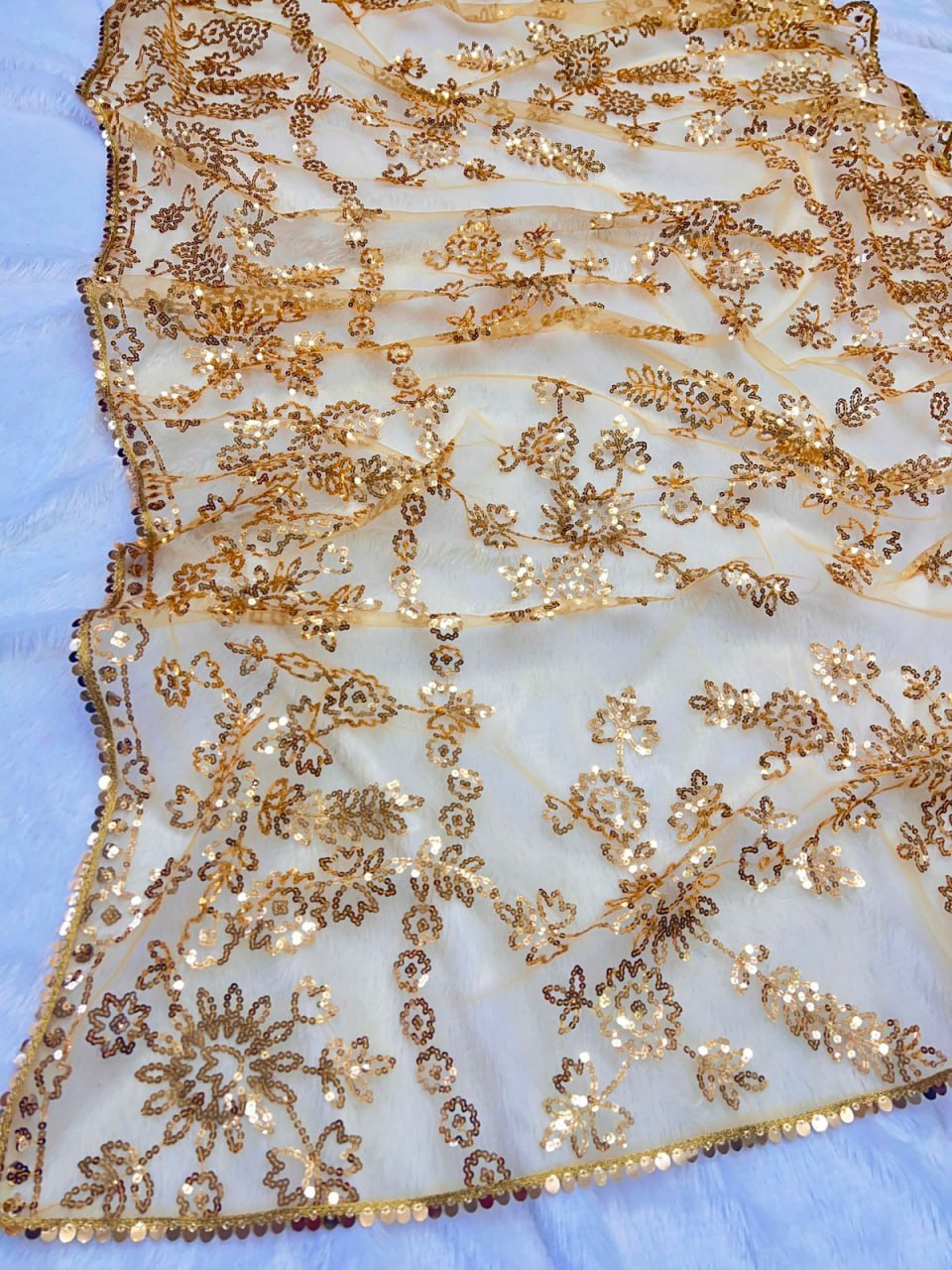 Golden Bright Sunshine Bling Saree