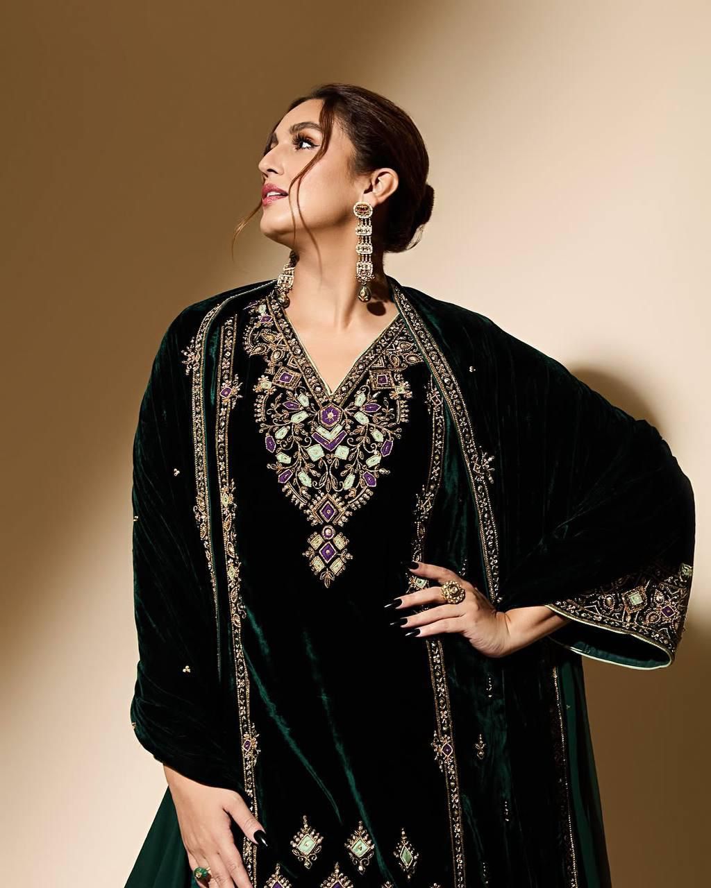 PARTY WEAR VELVET PALAZZO SET