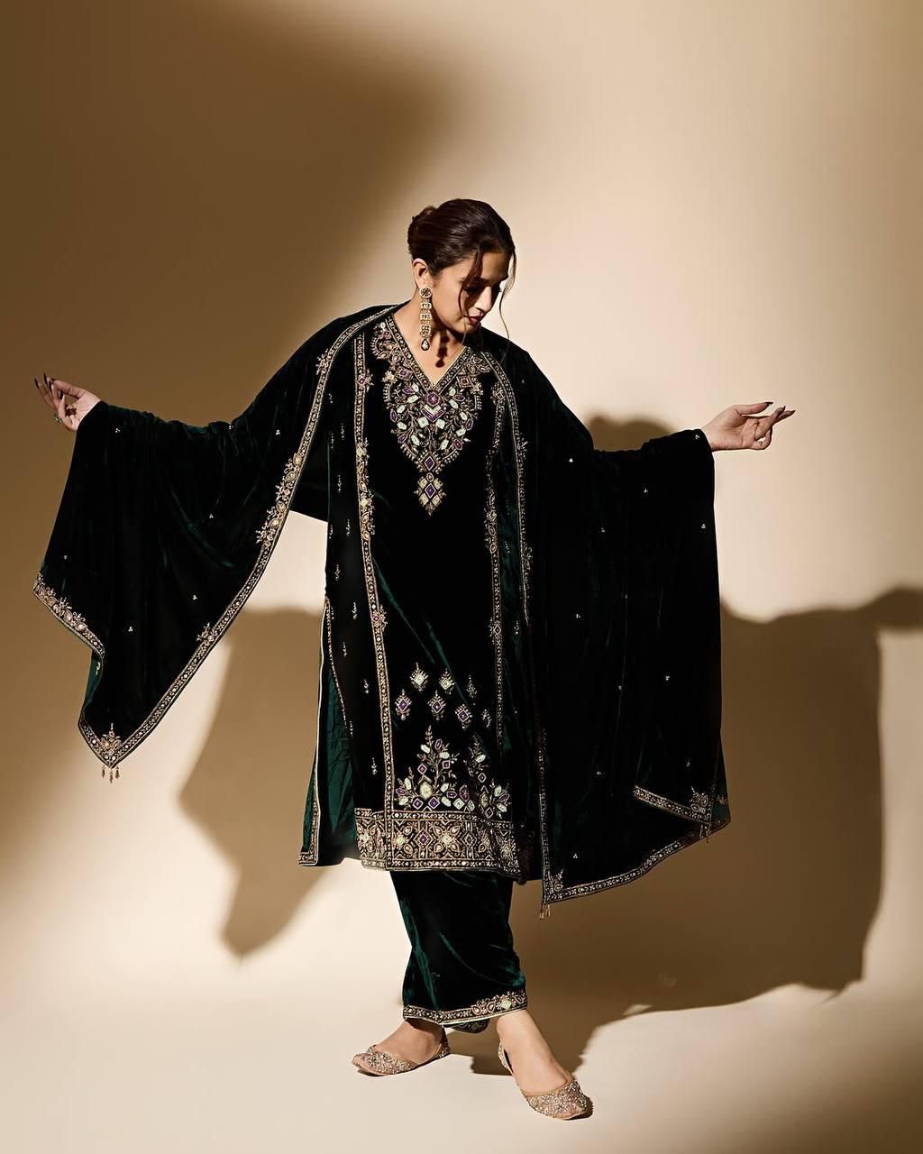 PARTY WEAR VELVET PALAZZO SET
