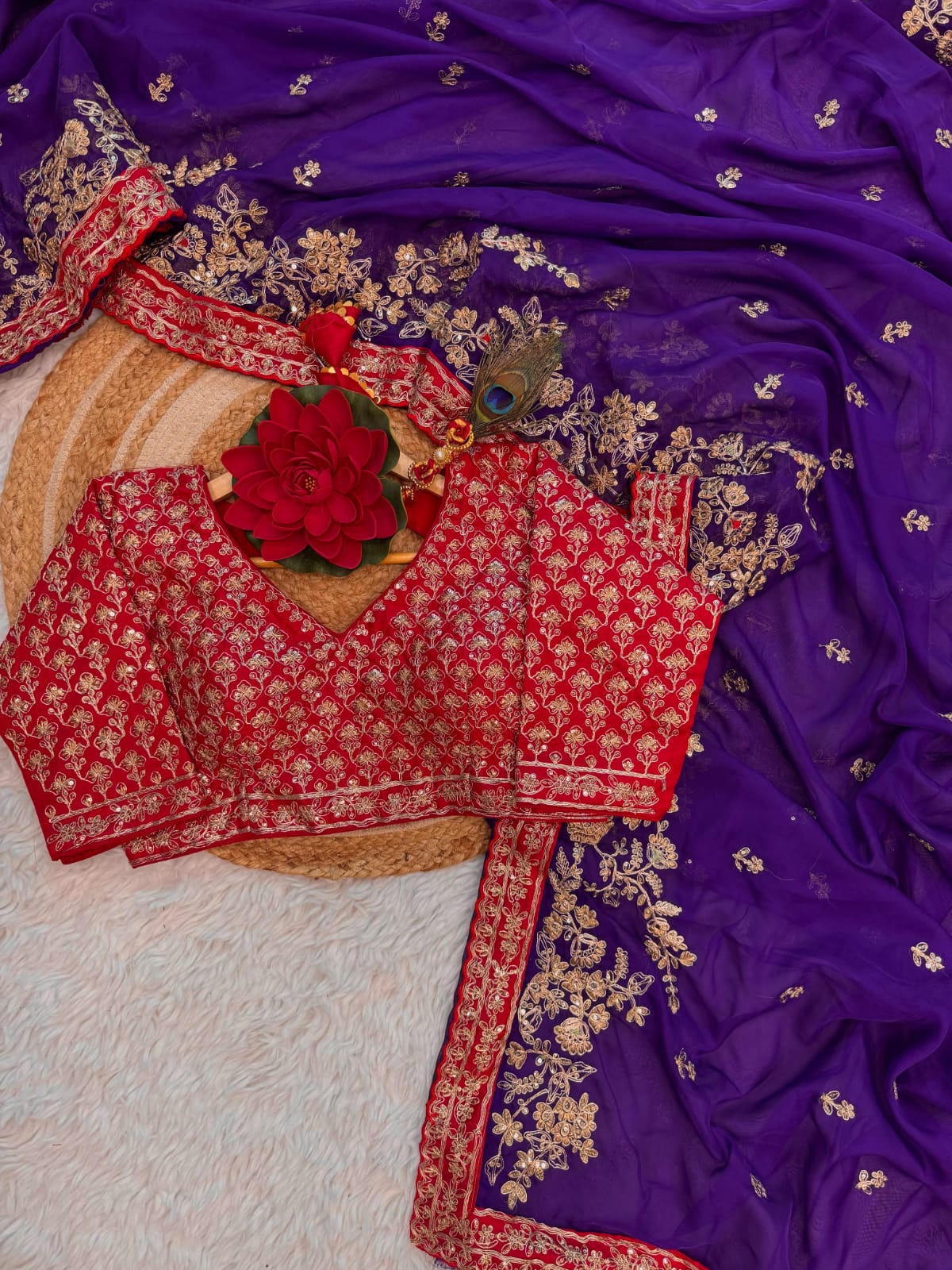 Premium Organza Work Saree