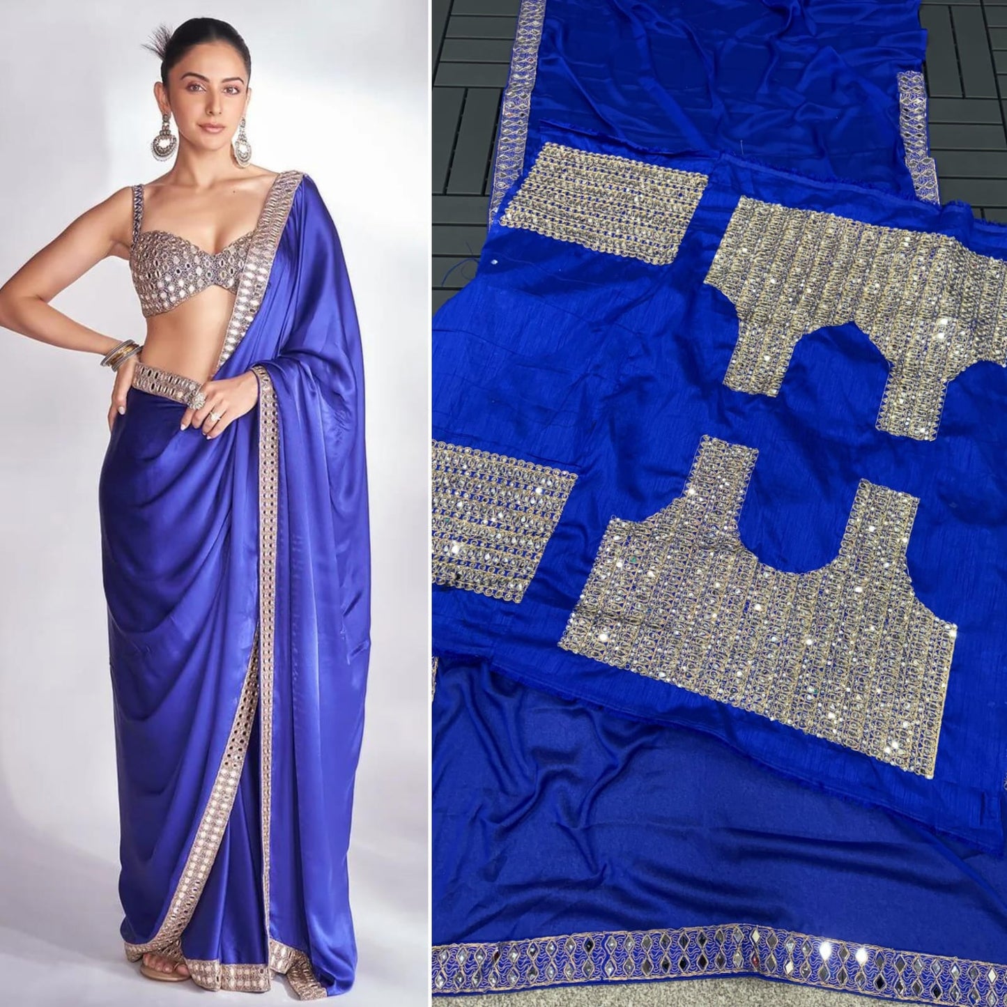 BOLLYWOOD INSPIRED MIRROR WORK PREMIUM SAREE