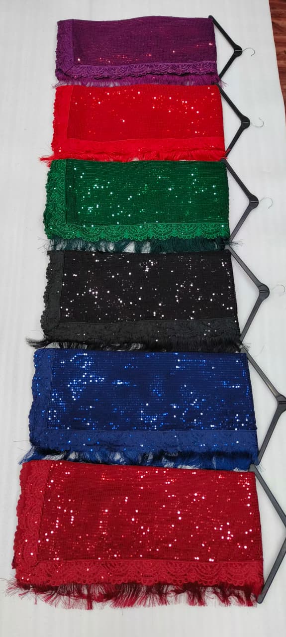 Bollywood Blockbuster 5mm Sequins Georgette Saree with Cutwork Border