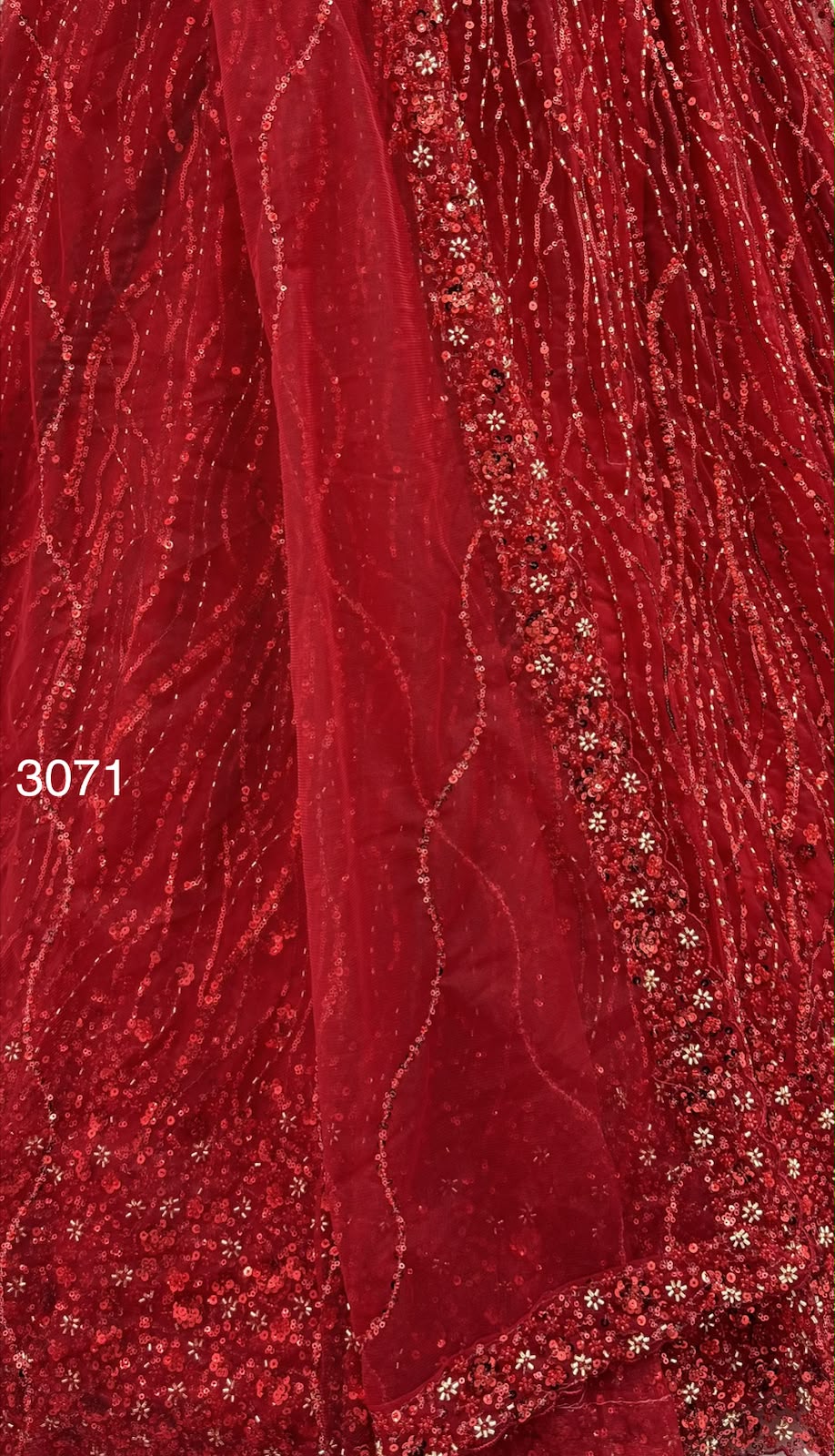 Attractive Red Designer Partywear Lehenga choli in Handwork