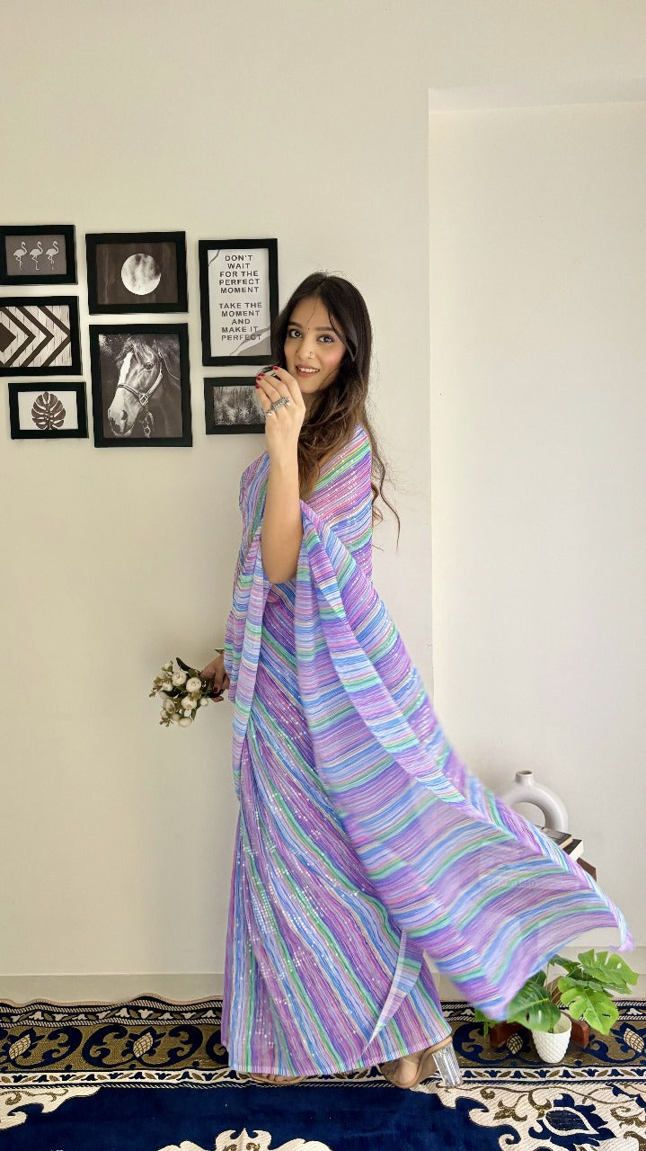 Crush Sequence Bling Saree