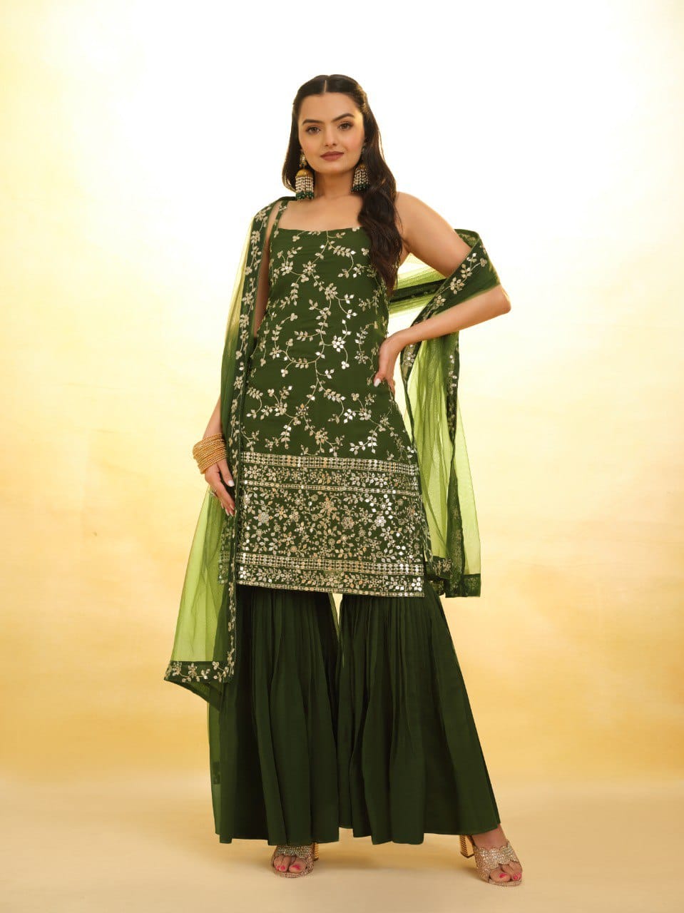 Stylish & Elegant Top Sharara Suit