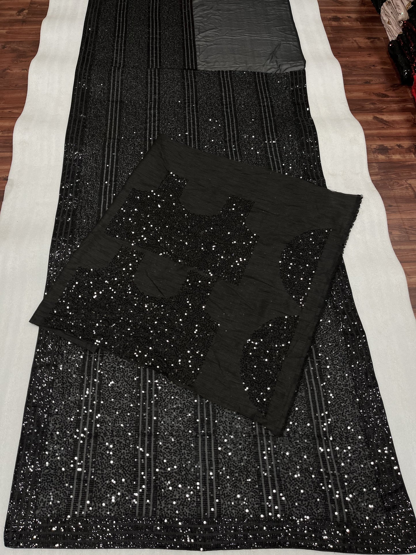 Black Bling Bollywood BlockBuster Sequins Saree