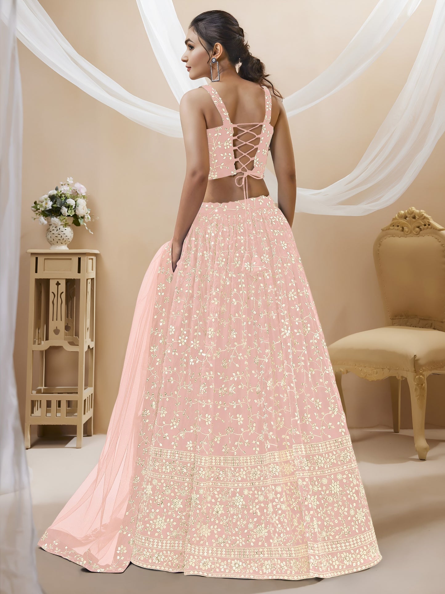 Blush Blossom Radiance Lehenga