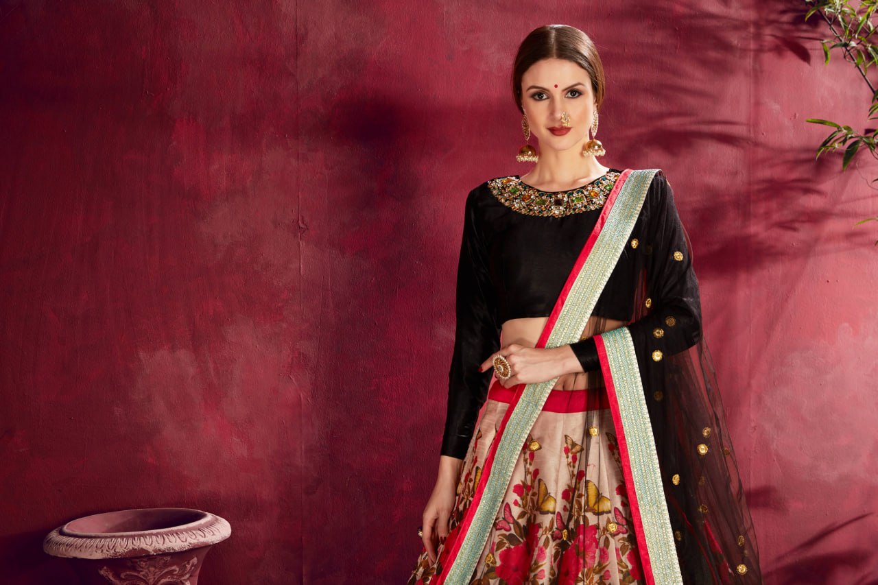 THE CHINA ROSE LEHENGA