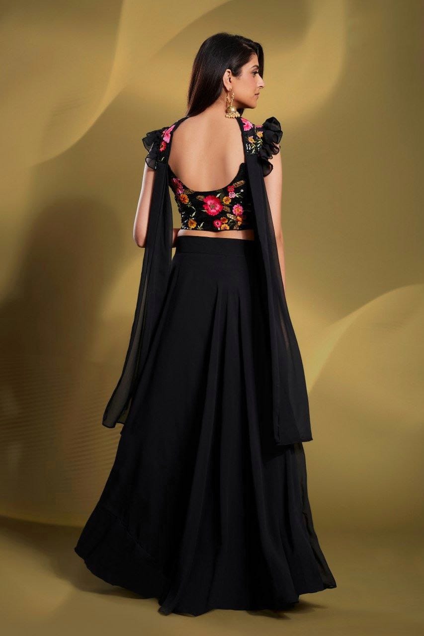 Resham Emboridered Colorful Stunning Modern Lehanga (Ready to Wear)