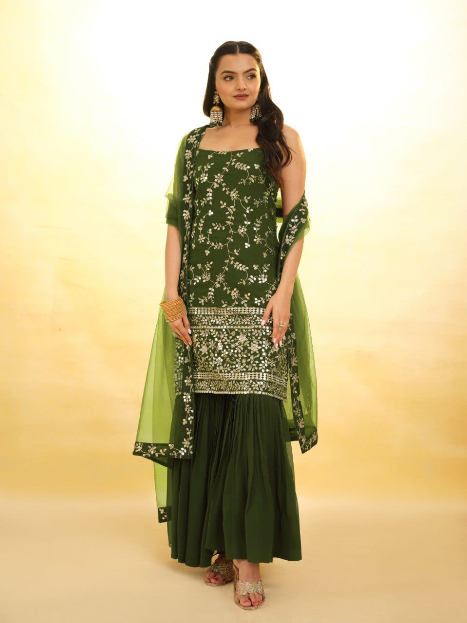 Stylish & Elegant Top Sharara Suit
