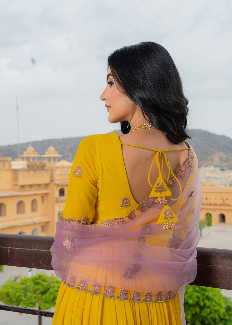 HADLI EXCLUSIVE READY TO WEAR PREMIUM READYMADE GOWN–DUPATTA SET