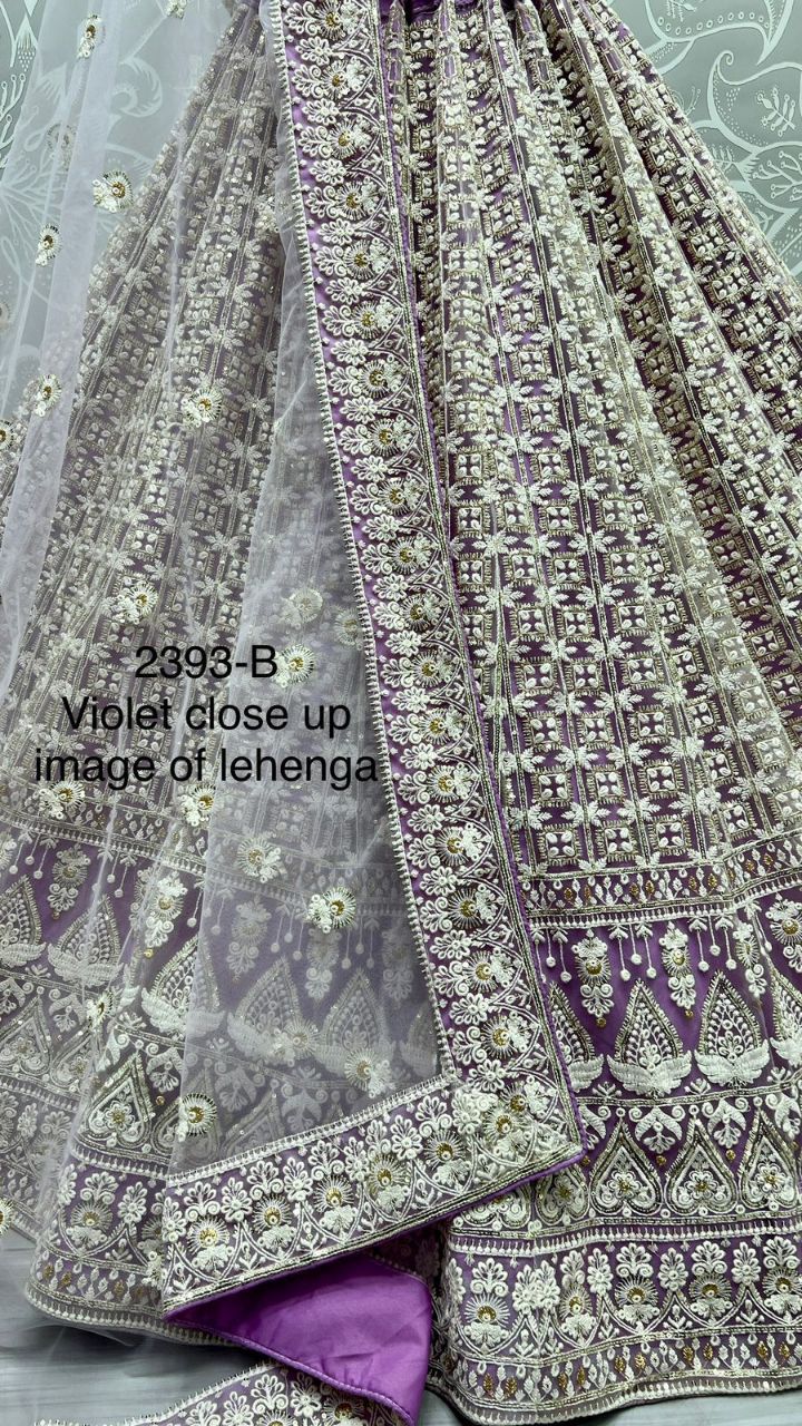 Premium Embroidered Thread Sequins Work Lehanga