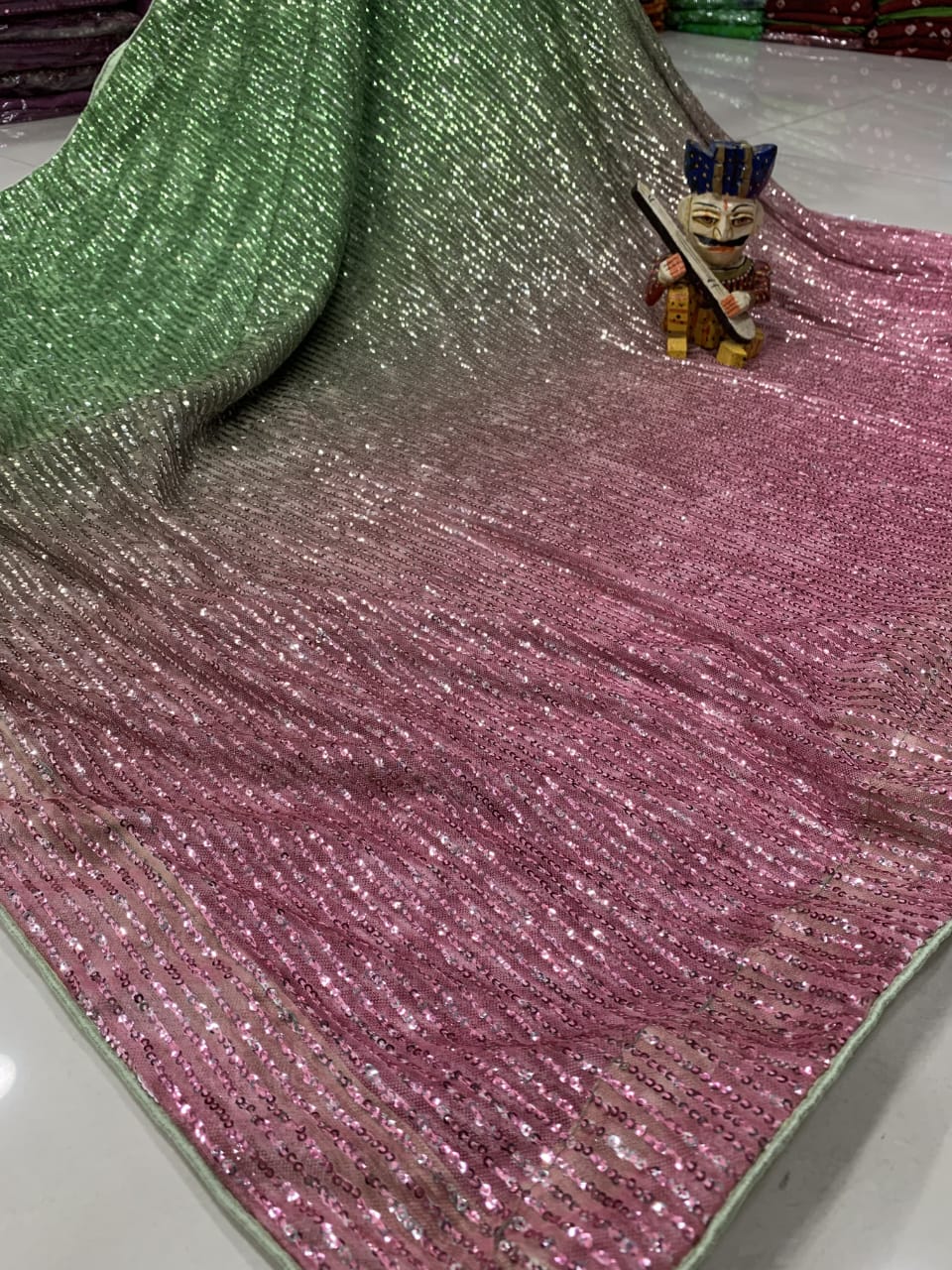 BLING GLITTERING ULTRA PREMIUM SEQUINS WORK SAREE