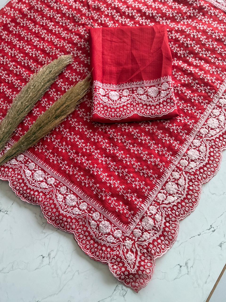 Christmas Colors In Kota Doriya Silk Sarees