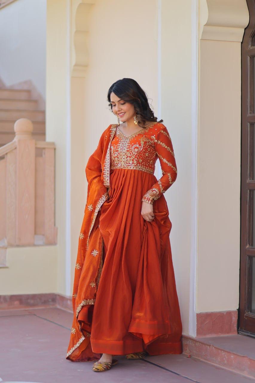 OCCASION EXCLUSIVE PREMIUM READYMADE GOWN-DUPATTA COLLECTION