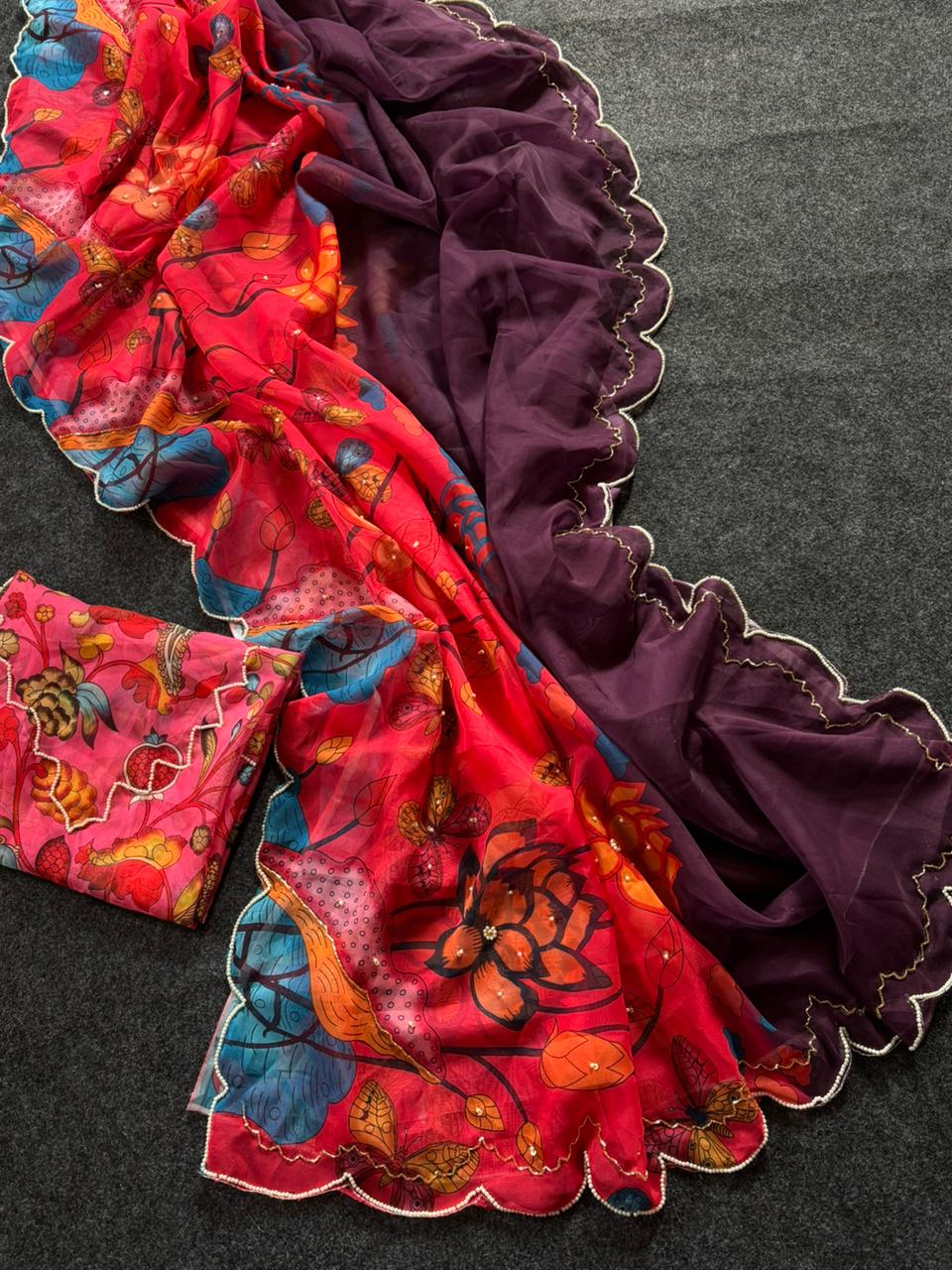 Colorful Elegant Tabby Will Saree