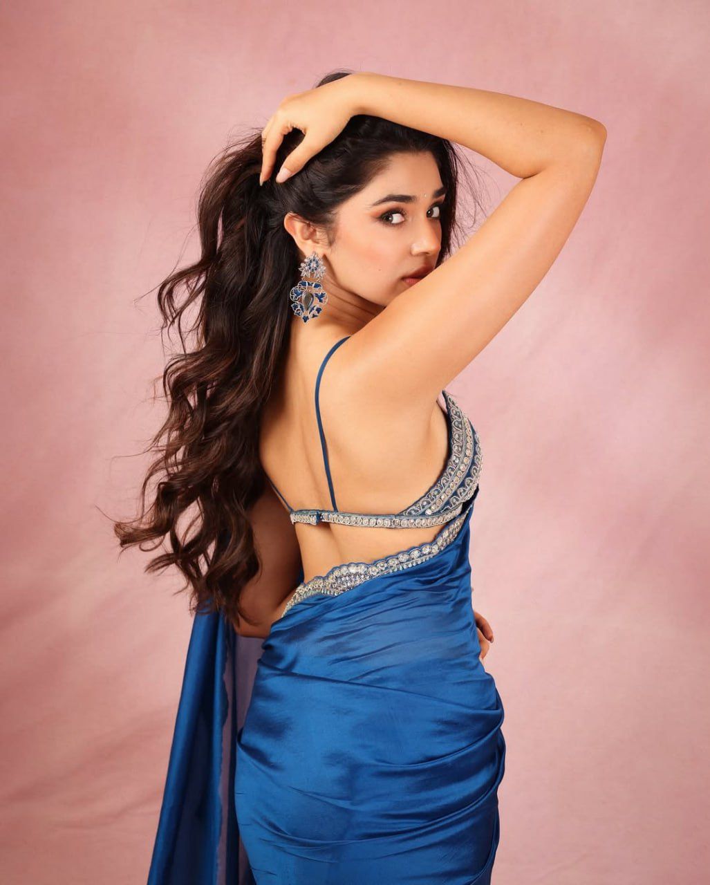 Rocking Electic Blue Stylish Saree
