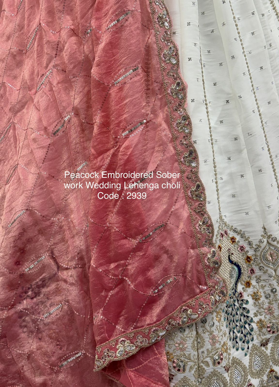 Peacock Embroidered Sober work Wedding Lehenga choli