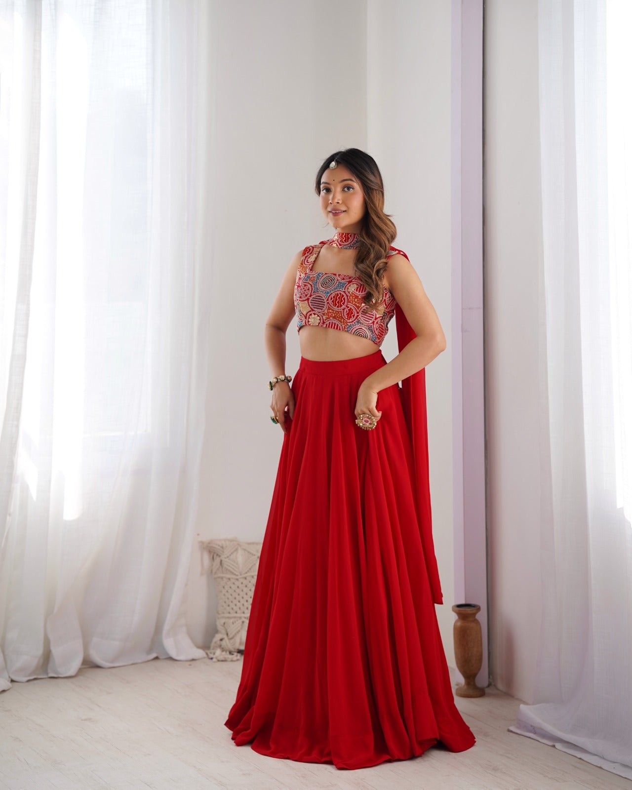 Attractive Fashionistic Indo Western Style Ready to Wear Modern Lehanga