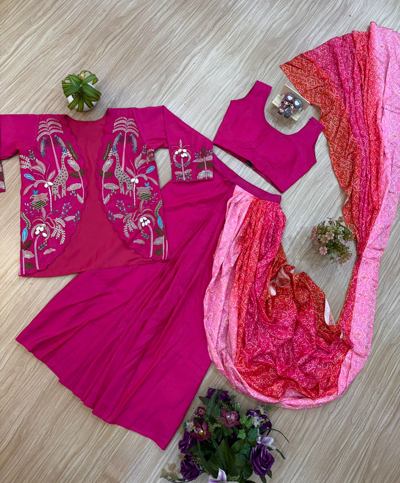 Indo Western Style Jacket Koti Drape Saree Set