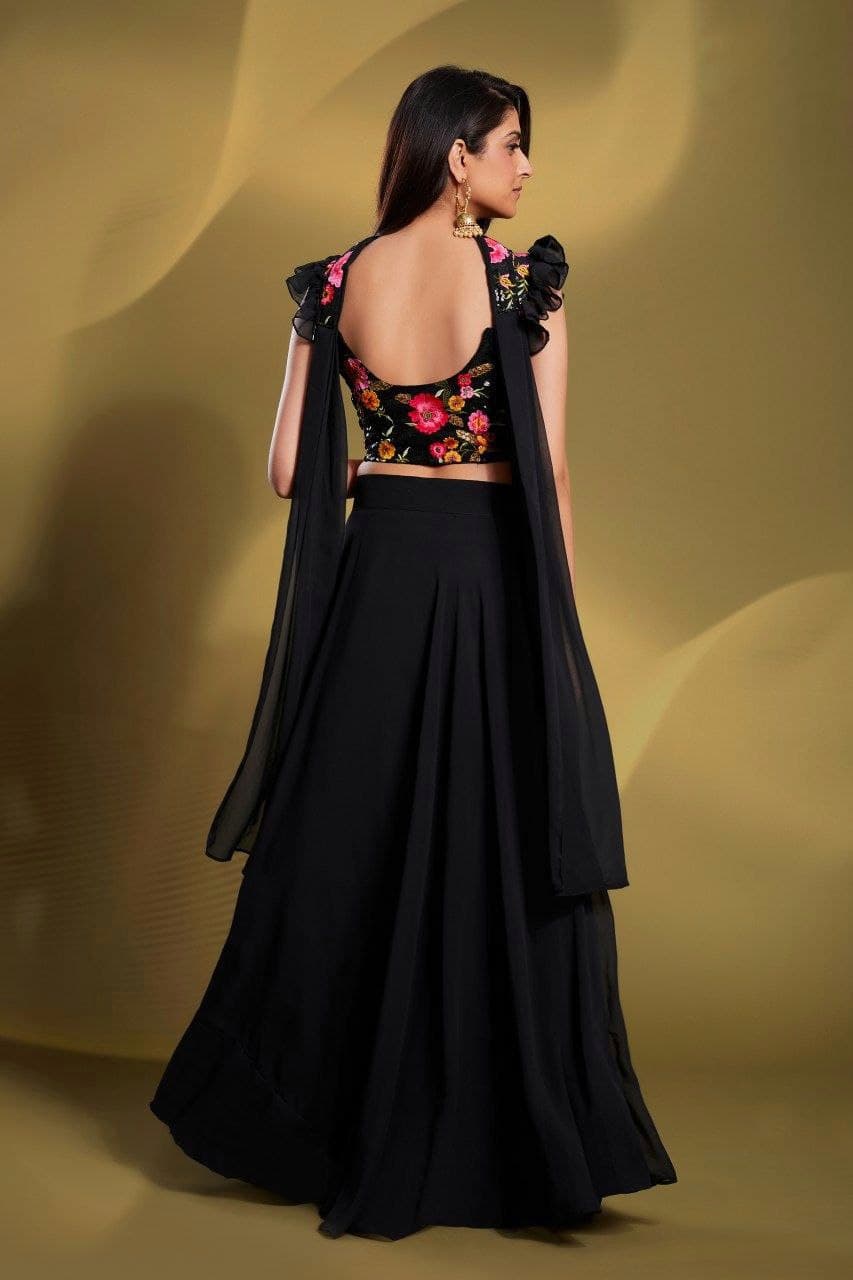 Black Stylish Lehanga Choli