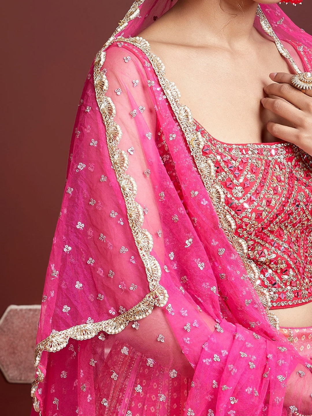 Vibrant Pink Premium Lehanga