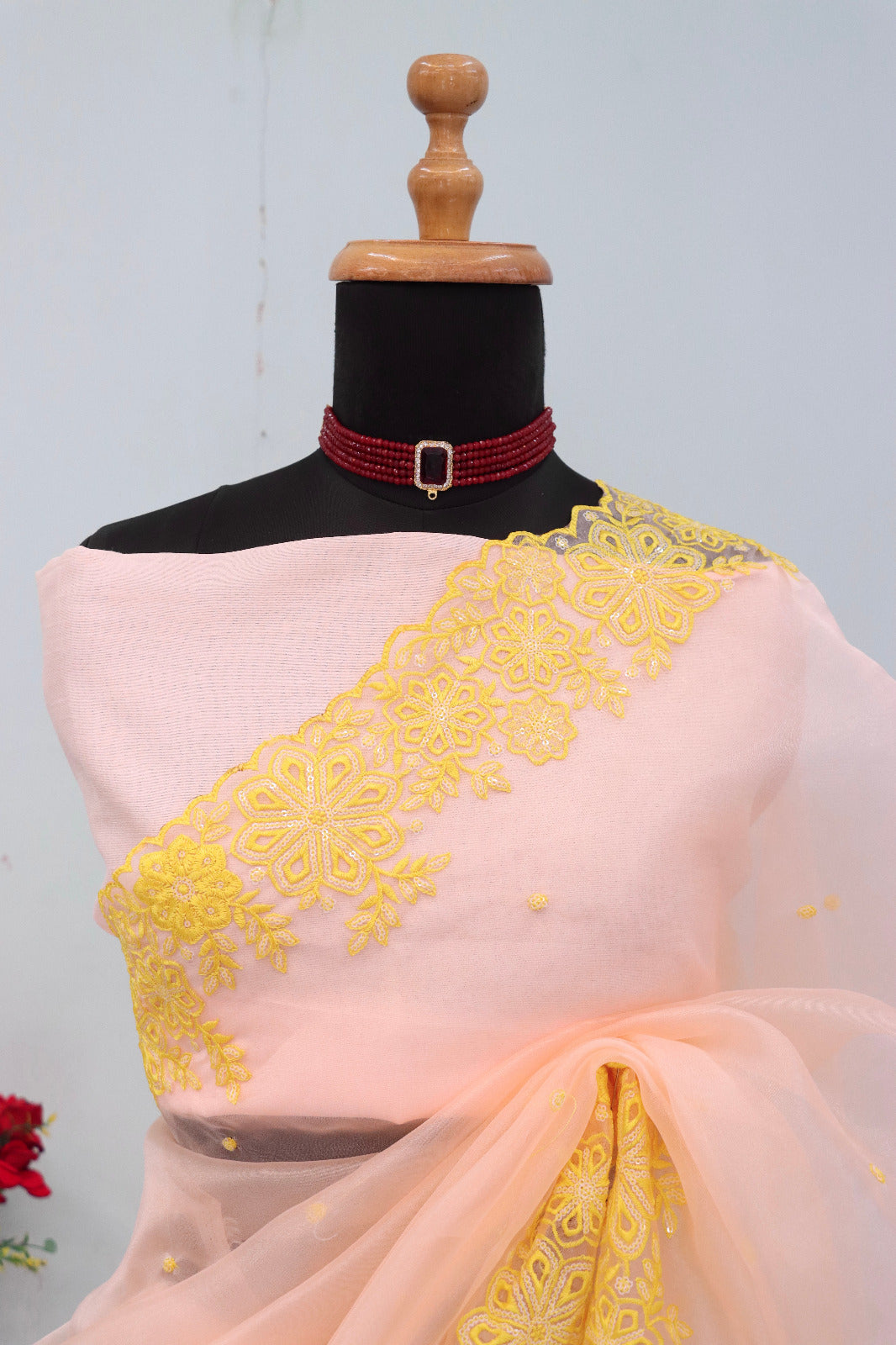 Pastal Summer Soft Lightweight Organza Premium Saree