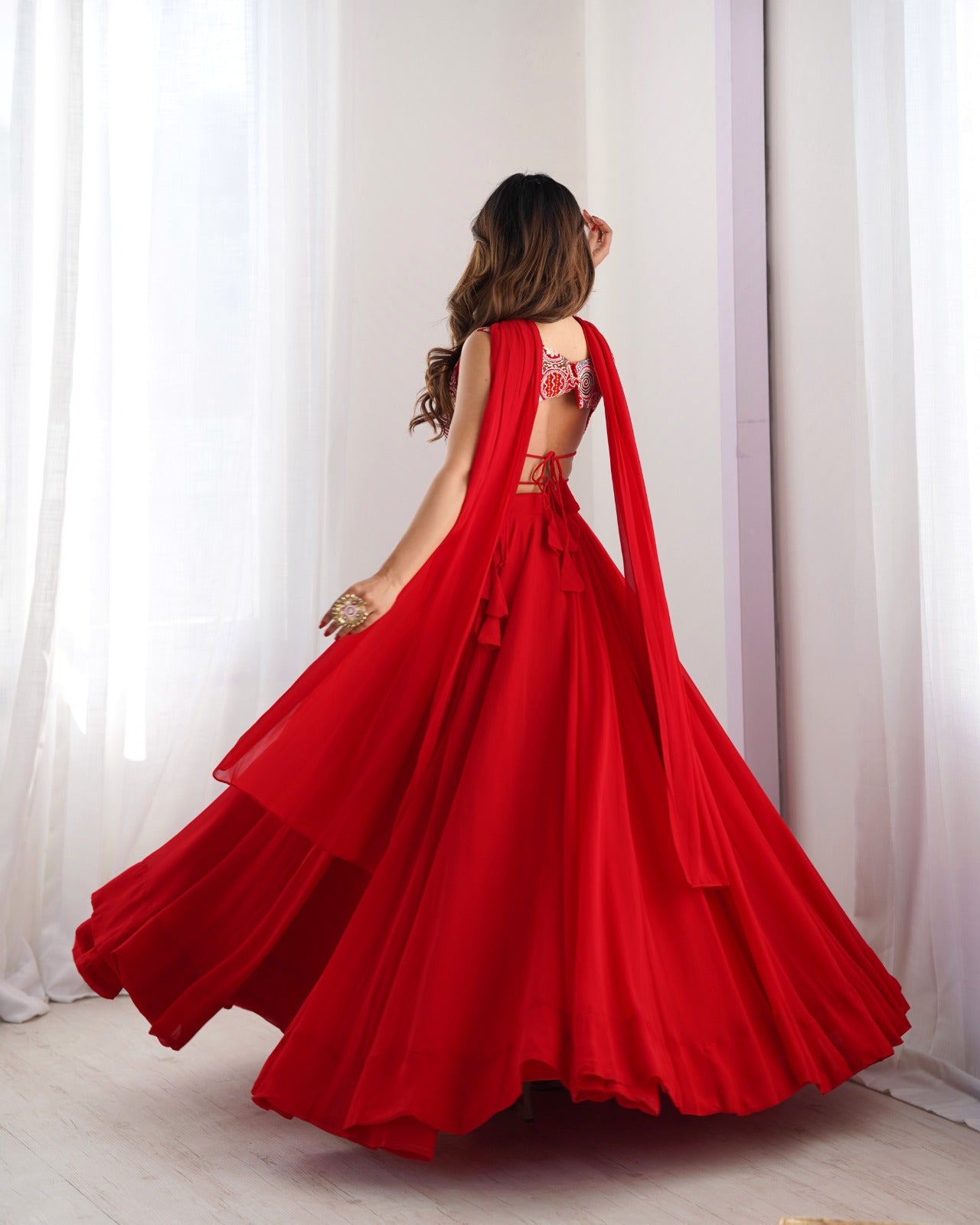 Attractive Fashionistic Indo Western Style Ready to Wear Modern Lehanga