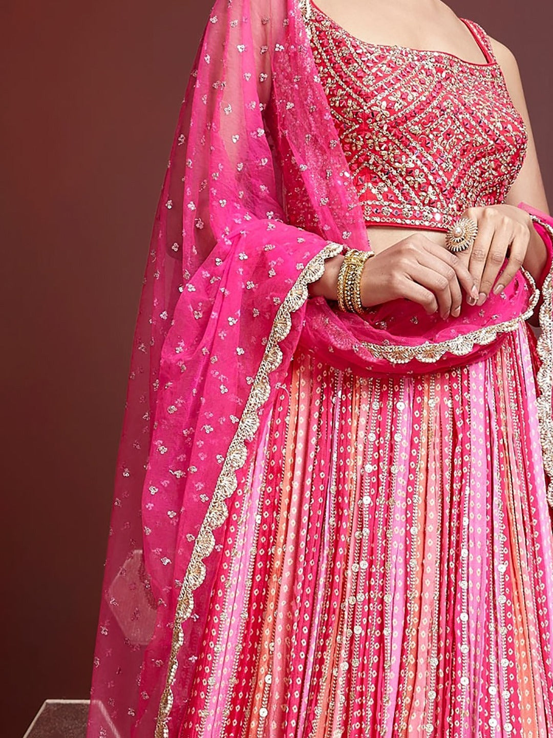 Vibrant Pink Premium Lehanga