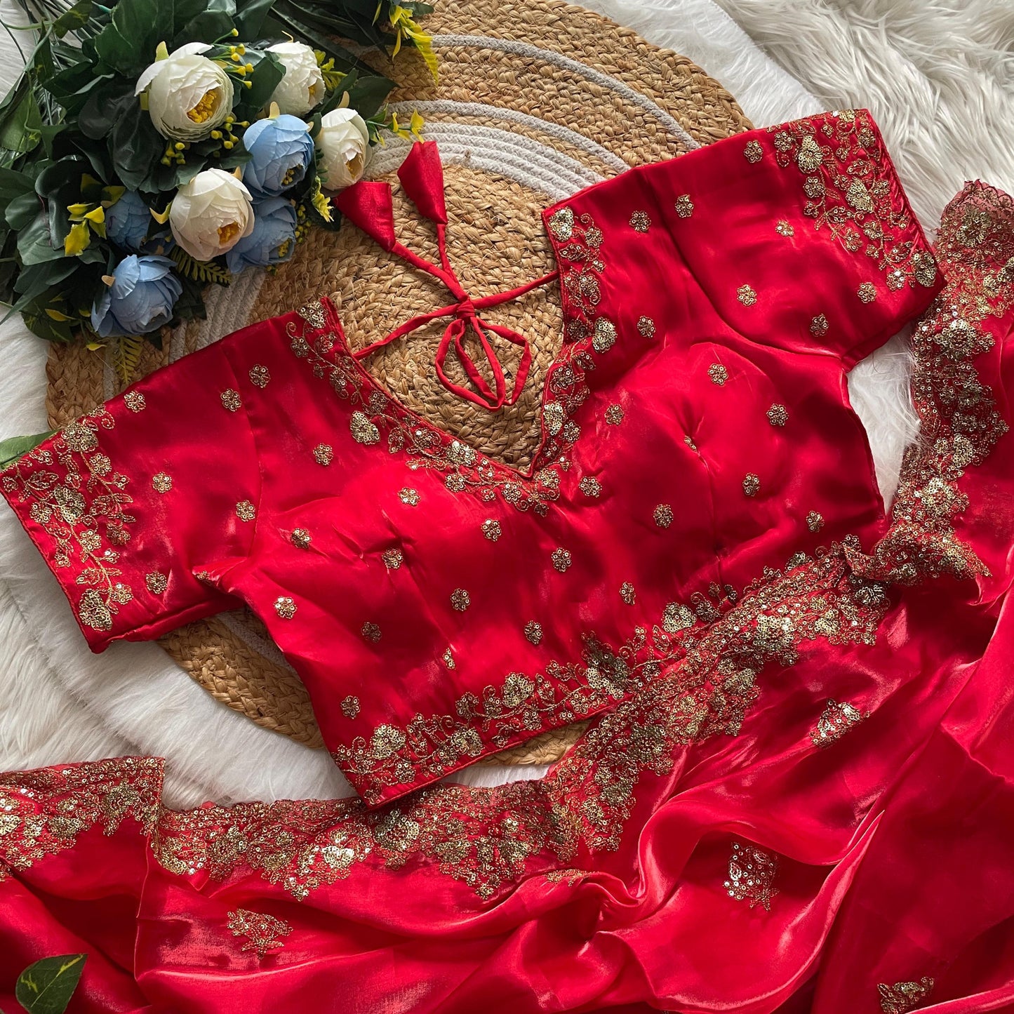Premium Saree With Stitch Blouse