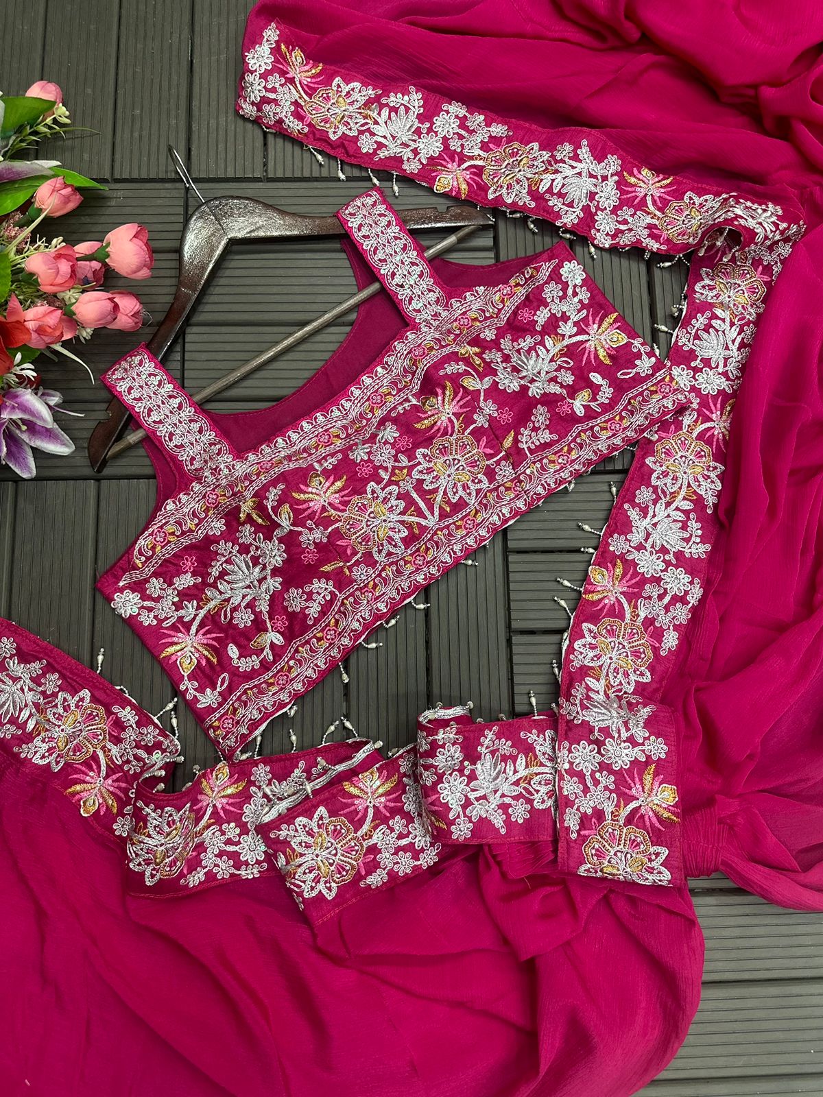 Supreme Jacket Saree Outfit - Ready To Wear