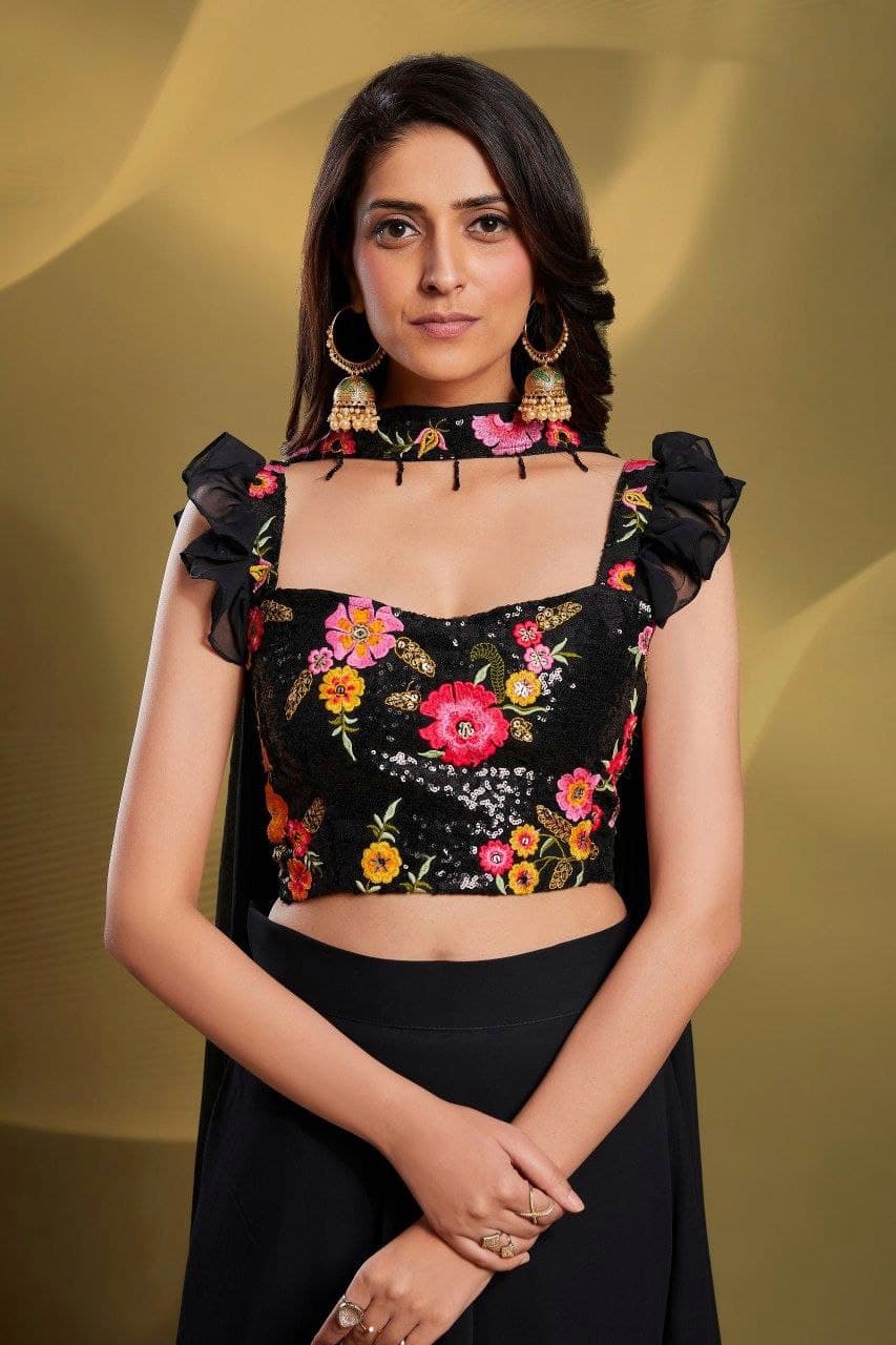 Black Stylish Lehanga Choli