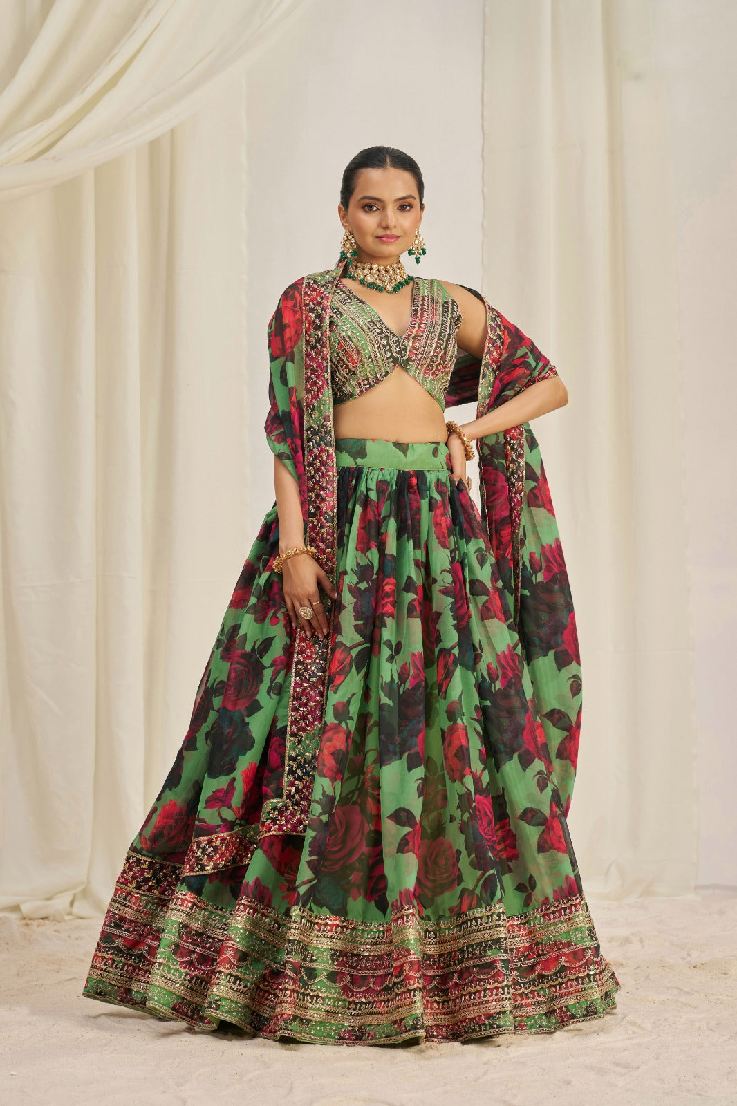 Luxury Feel Organza Lehanga