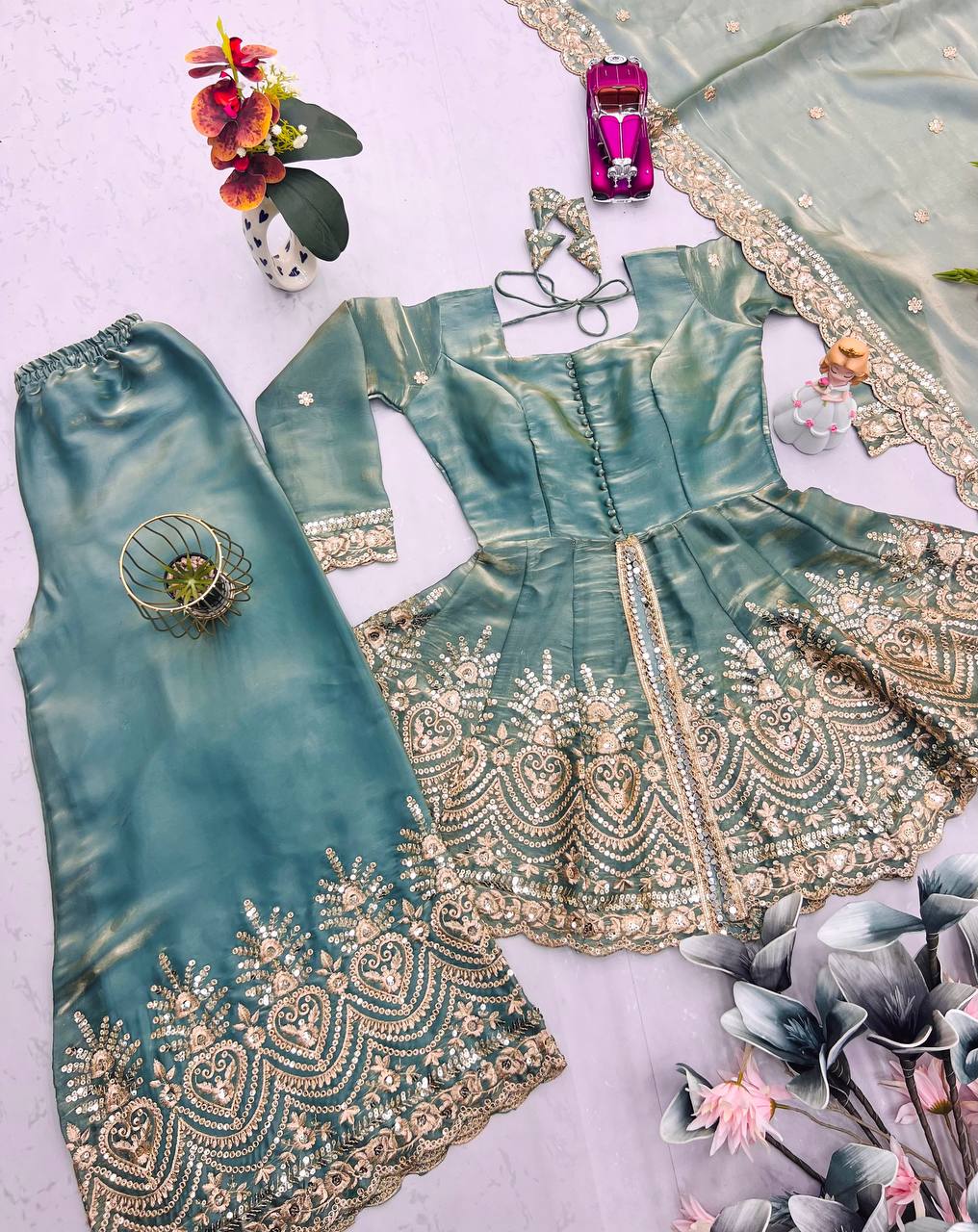 Premium Occasions Wear Sharara Outfit Ready to Wear