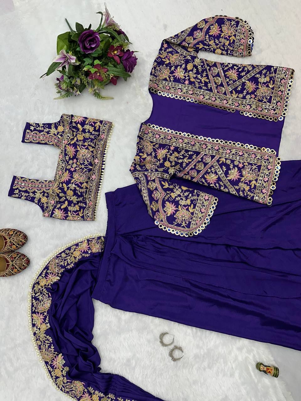 Indo Western Pre Draped Ready To Wear Jacket Koti Style Saree